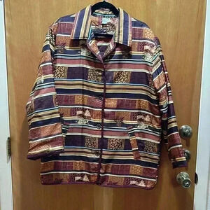Fuda Jacket. 100% silk. Button down